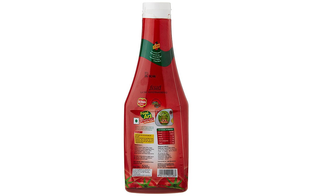 Del Monte Tomato Ketchup Rich And Delicious   Plastic Bottle  500 grams